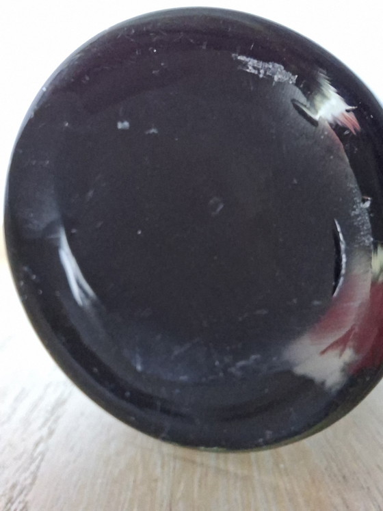 Image 1 of Vintage Murano "Evil Eye" Vase – Black/Red/White (35 cm)