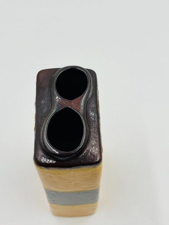 Vase sculptural Carstens Tönnieshof, Cartens Tönnieshof, Céramique, Jaune, Mid Century Modern (photo 9 sur 10)