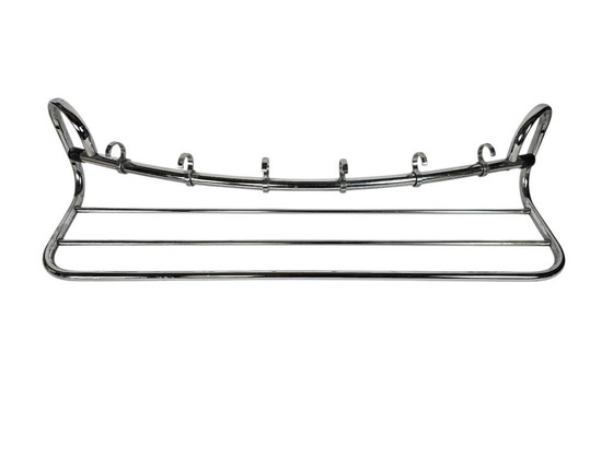 Image 1 of Design néerlandais - Art déco - Style Gispen - porte-manteau mural - chromé - années 30