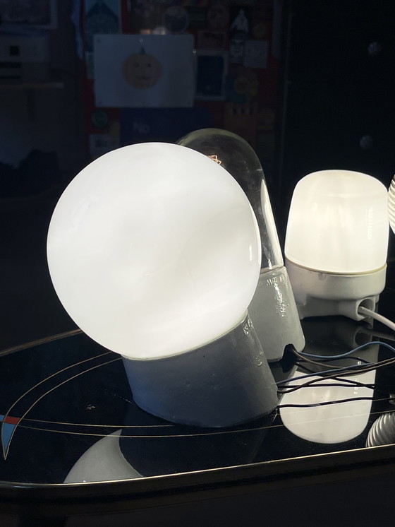 Image 1 of 4 lampade in ceramica di metà secolo