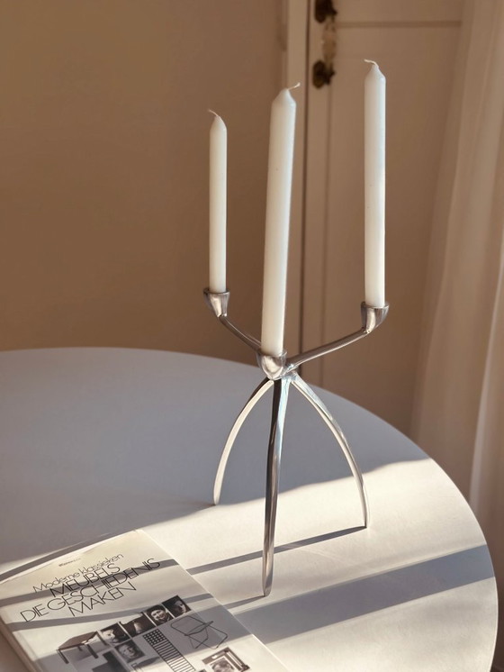 Image 1 of Vintage Space Age tripod candlestick