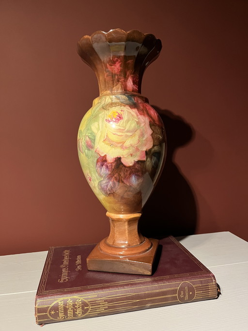 Vaas Royal Bonn Germany floral Art Deco 38 cm 