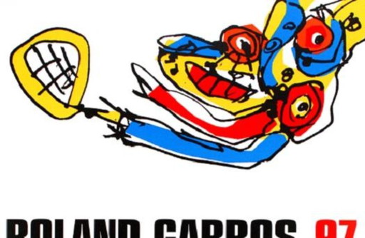 Antonio Saura – Tennisposter Roland Garros 1997 | Offsetlithografie