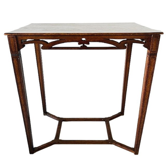 Image 1 of Mesa auxiliar antigua Art Nouveau de madera curvada, década de 1890
