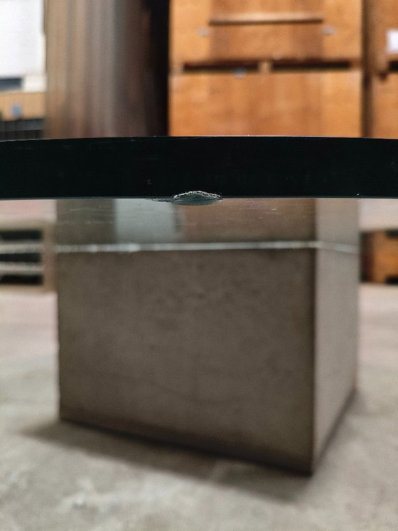 Image 1 of Sergio & Giorgio Saporiti 'Sapo' Coffee Table in Concrete and Glass