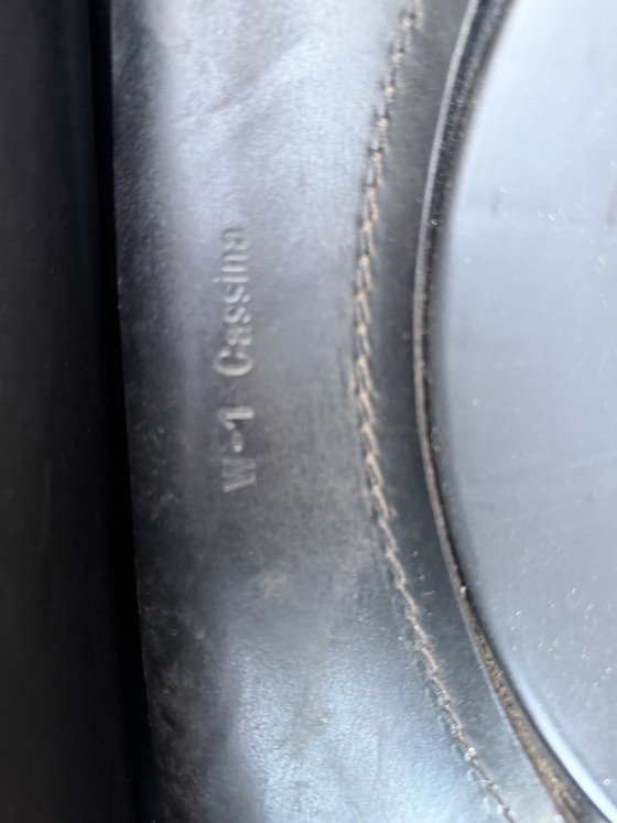 Image 1 of 3x Cassina Cab Chair Mario Bellini, zwart tuigleder