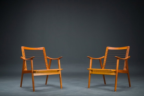 Image 1 of Stuhlset Modell 563 von Fredrik Kayser für Vatne Lenestolfabrikk, Norwegen, 1960er Jahre