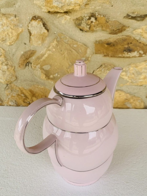 Image 1 of Art Deco theepot van RGK, Tsjechoslowakije, jaren 1930