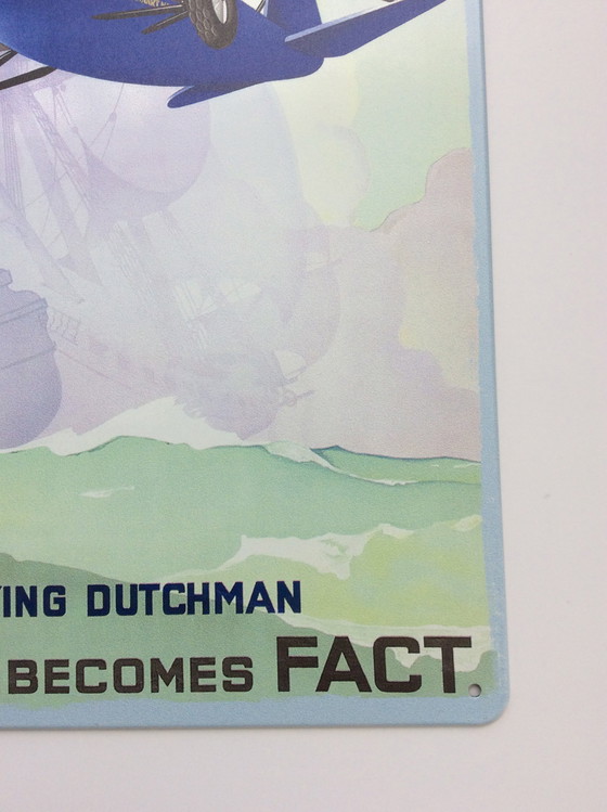 Image 1 of KLM Airlines: cartello in metallo con decorazione The Flying Dutchman