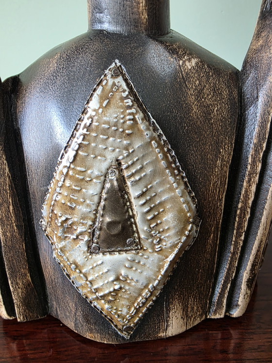 Image 1 of Große afrikanische Masken 58 cm | 2er-Set im Boho-Stil