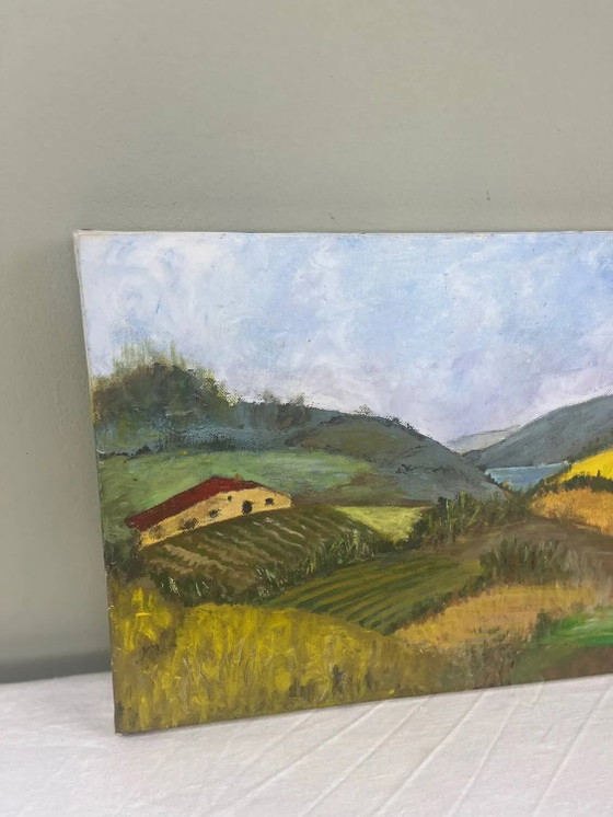 Olio su tela “Gers Hills” – Dipinti e disegni, Canvas, Vintage (photo 4 of 6)