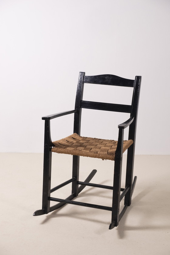 Image 1 of Schommelstoel begin 20e eeuw uit Denemarken