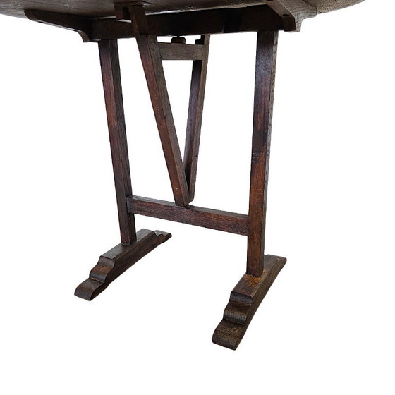 Image 1 of Table d'appoint Vigneron ancienne en chêne français, début des années 1900