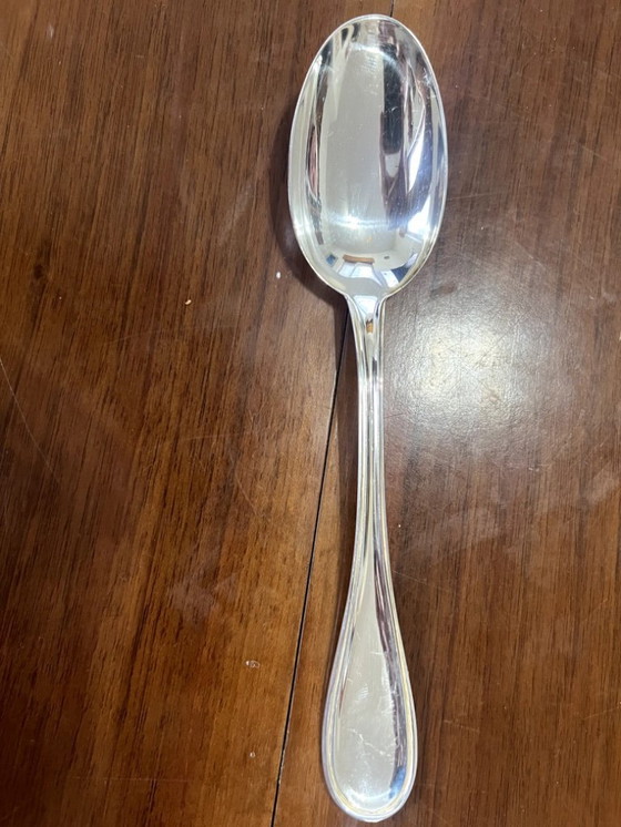 Image 1 of Juego de cubiertos de plata 800 para 12 personas, origen italiano, estilo de diseño francés, de 1970 a 1980