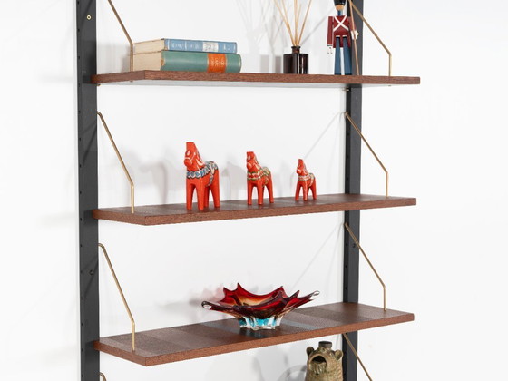 Modulaire eikenhouten wandkast, Deens design, jaren 60, gemaakt in Denemarken – Boekenkasten, Wood (photo 12 of 12)