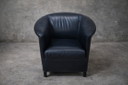 Wittmann Design Fauteuil ‘Aura’ – zwart leer – Paolo Piva