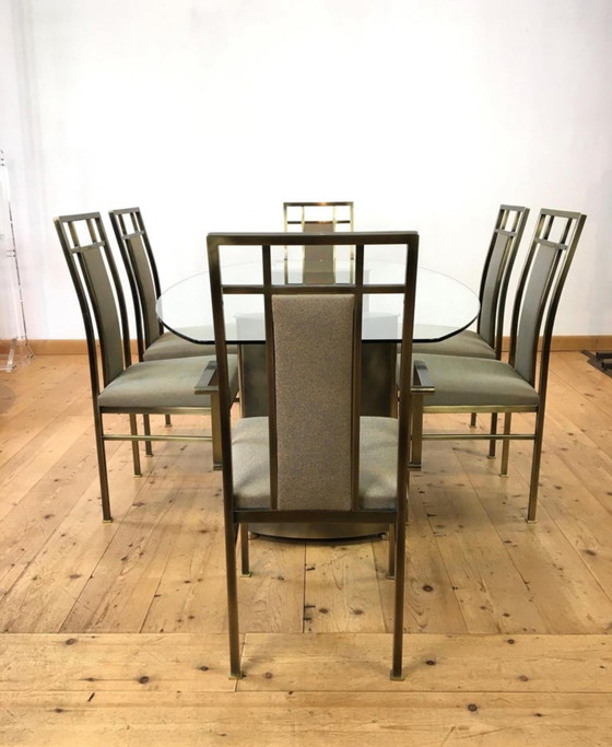 Image 1 of Table Belgo Chrom Design Vintage + 6 chaises assorties