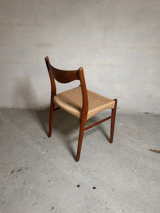 Image 1 of 6x GS60 Teakstühle von Arne Wahl Iversen papercord