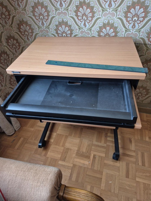 Computertisch – bureau, Metal, Wood