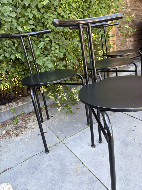 6 Vintage Postmodern Italy Chairs 1980s – Dining chairs, Metal (photo 11 of 15)