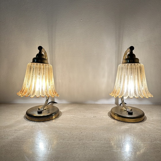 Image 1 of Set Of 2 Table Lamps Art Deco, 1950S