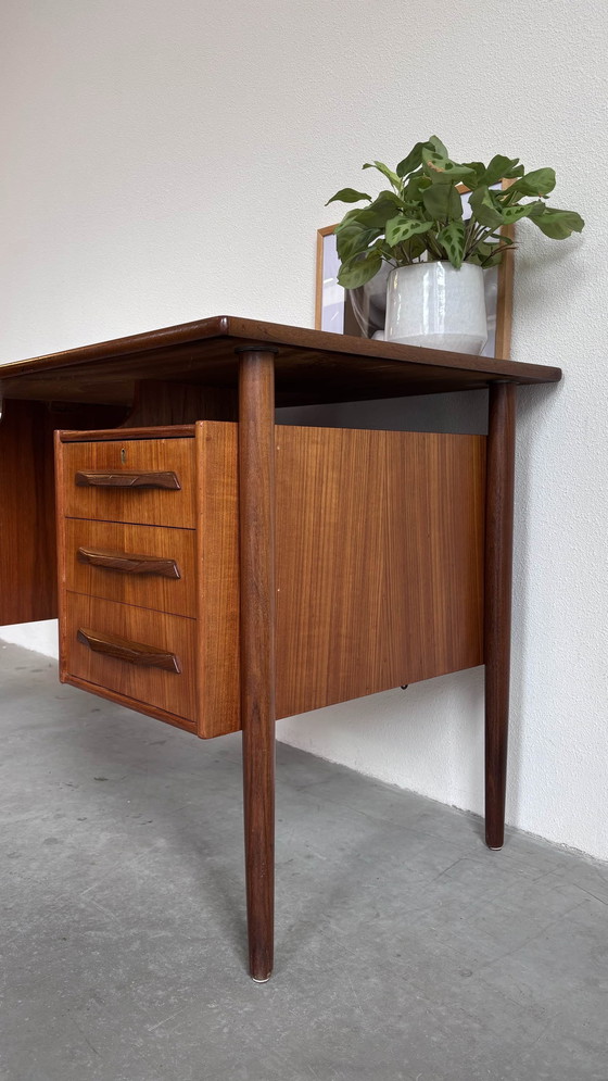 Image 1 of Vintage Desk 2-Sided In Teak