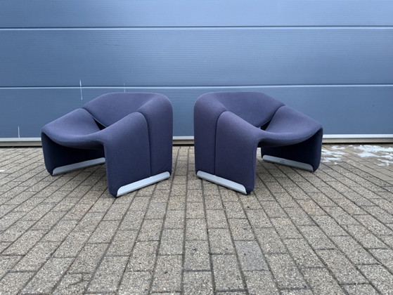 Image 1 of 2x Artifort Groovy F598 Blu Scuro, Ottime Condizioni!