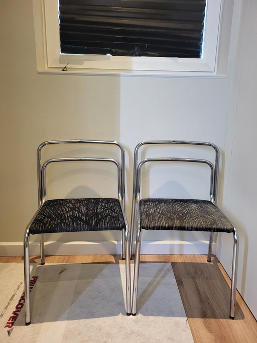 2 buisframe stoelen 