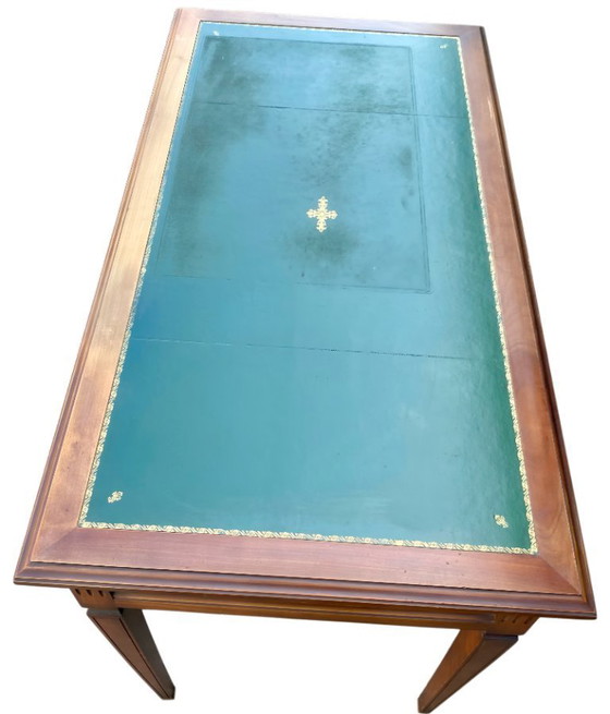 Image 1 of Louis XVI style extendable desk with extensions and 3 drawers