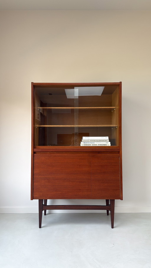 Vintage wooden display cabinet