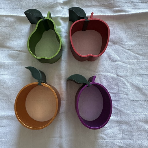 Set di Anelli Portatovaglioli in Alluminio Anodizzato con Motivo Frutta – tafelaccessoires, Aluminium (photo 2 of 5)