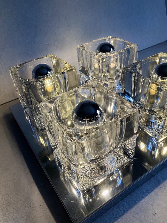 Image 1 of Peill & Putzler Plafonnier Ice cue lampe design vintage