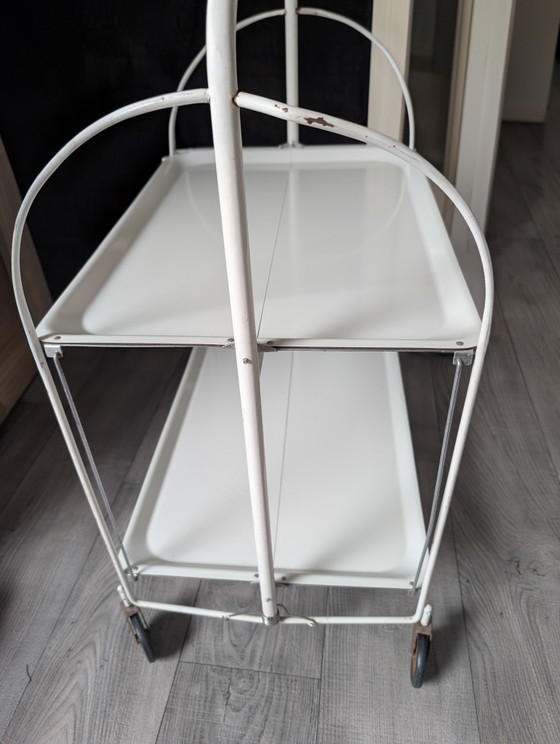 Image 1 of Carrello di servizio dal design vintage. Periodo metà del XX secolo.