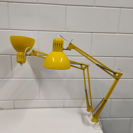 Lampada a Forbice Gialla Retrò Degli Anni '90, Ikea, Lampade da scrivania, Metallo, Plastica, Giallo, Retro (foto 9 di 12)