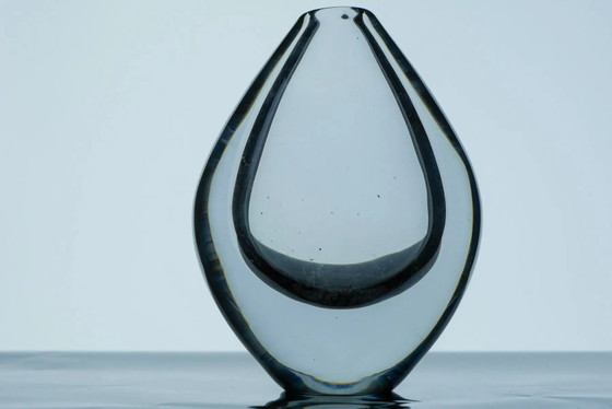 Image 1 of Crystal Lucid Drop Glass Vases by Sven Palmqvist for Orrefors, Sweden, 1950s, set of 3