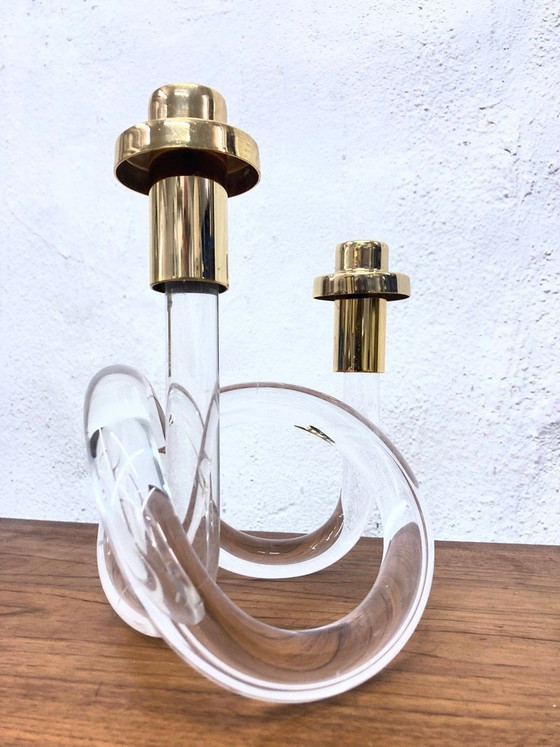 Image 1 of Bougeoir double en plexiglas acrylique, conçu par Elaine Bscheider pour Dorothy Thorpe