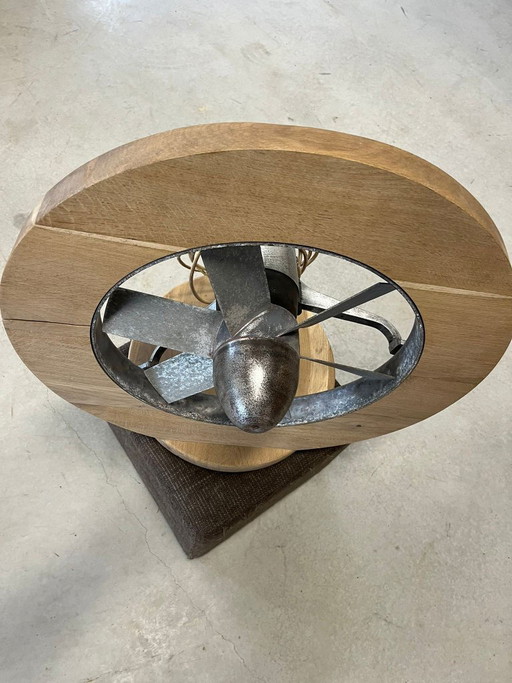 Ventilatore industriale in legno e acciaio