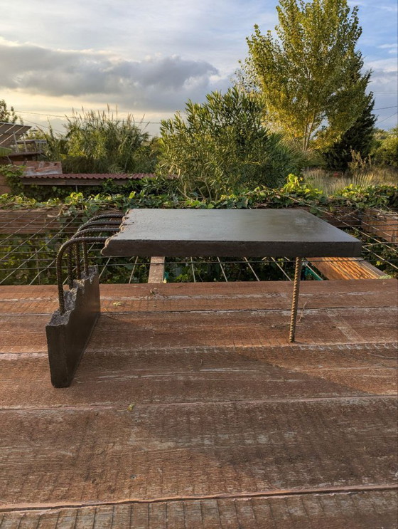 Image 1 of Wallavibe - D.B - Tavolino da caffè - Tavolo a L - Stile brutalista - Mobile scultoreo