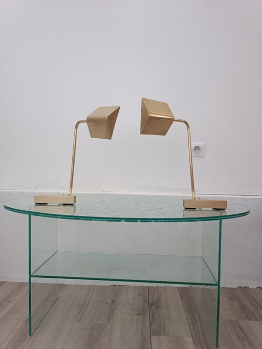 Pair of counterweight lamps by Cedric Hartman, 1960s