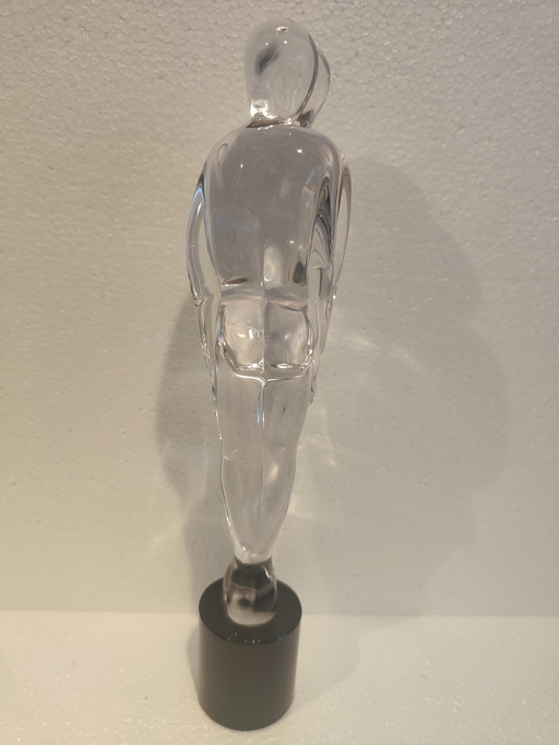 Renato Anatra a high glass sculpture: Two Lovers, Vetri Artistici, Murano, 1980