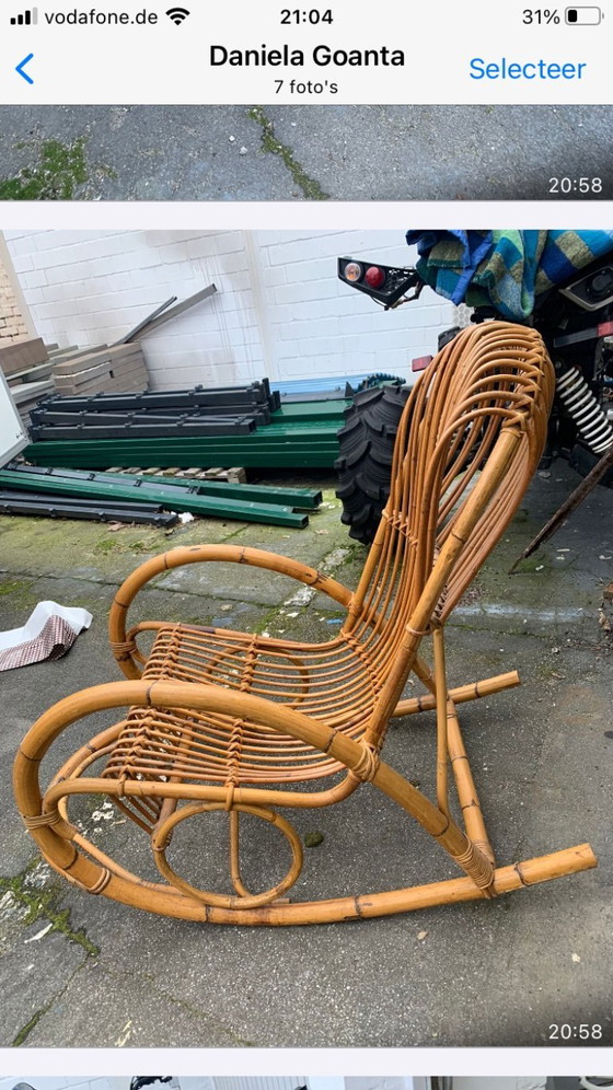 Image 1 of Comode sedie a dondolo in bambù