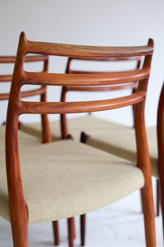 Image 1 of Set of 4 dining chairs model 78 Niels Otto Møller