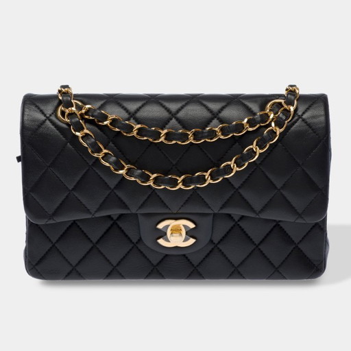 CHANEL Timeless/Classique Schwarze Ledertasche - 103507