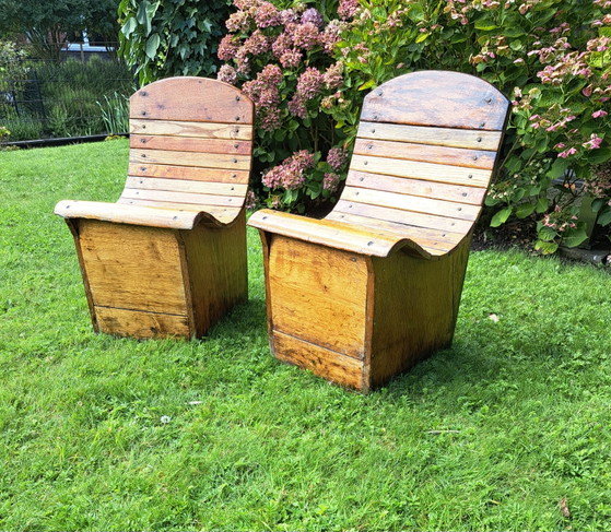 2 x Garden Chairs – Wood (photo 5 of 5)