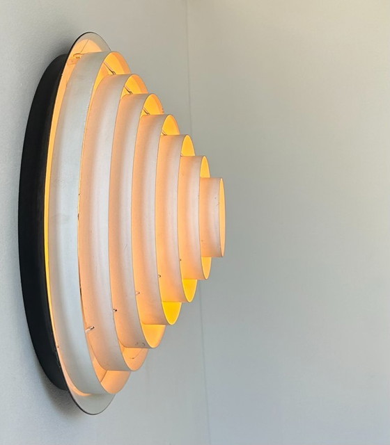 Image 1 of Lampada da parete vintage Falkenbergs, metallo bianco e nero, Svezia 1960