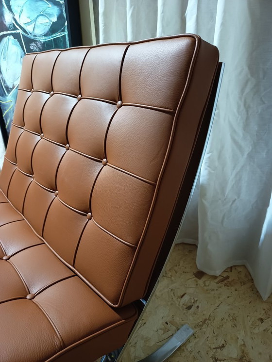 Image 1 of Sillones KNOLL Studio Barcelona (NUEVA Serie 2026) en piel natural (color coñac)