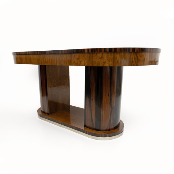 Image 1 of Art Deco Italian Walnut Dining Table, 1940