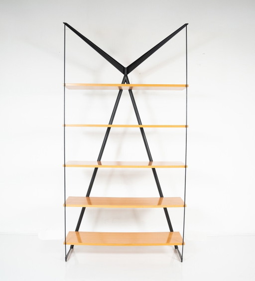 Bibliothèque moderne du Mid Century "Angelo Necessario" par Paolo Palluco et Michel Rivier, 1989