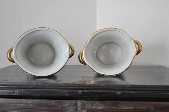 Image 1 of Pair of porcelain pots - Early 20th century (ref 2819)