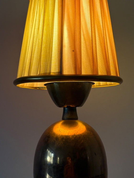 Vintage retro mini copper table lamp from the 1960s – Brass (photo 12 of 13)